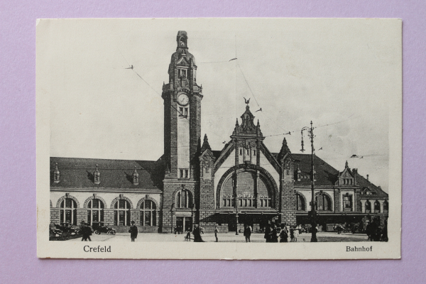Ansichtskarte AK Crefeld Krefeld 1905-1915 Bahnhof Fassade Architektur Ortsansicht NRW